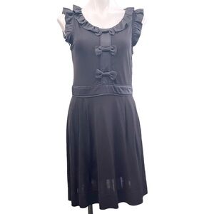 marc by Marc Jacobs Black Ruffle & Bow Dress, M Size